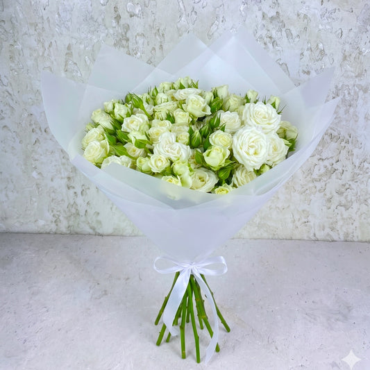 White Baby Roses Bouquet