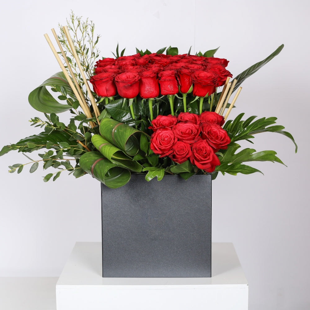 Soulful Passion in the Garden of Red Roses.