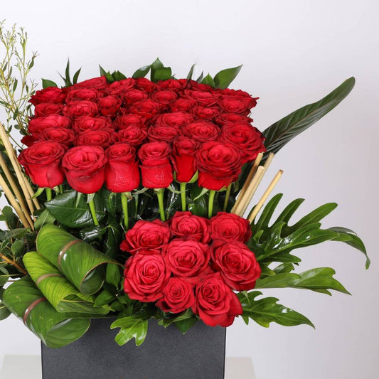 Soulful Passion in the Garden of Red Roses.