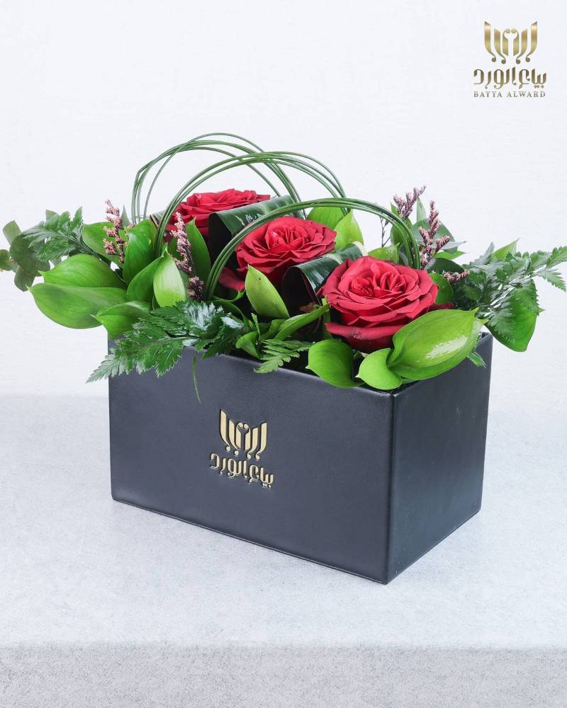 The crimson flower box.