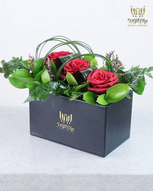 The crimson flower box.