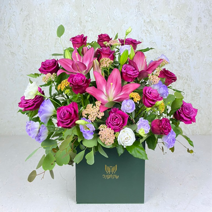Fuchsia Lily & Rose Box