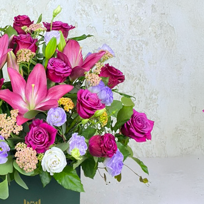 Fuchsia Lily & Rose Box