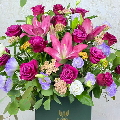 Fuchsia Lily & Rose Box