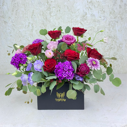 Royal Red & Violet Rose Box