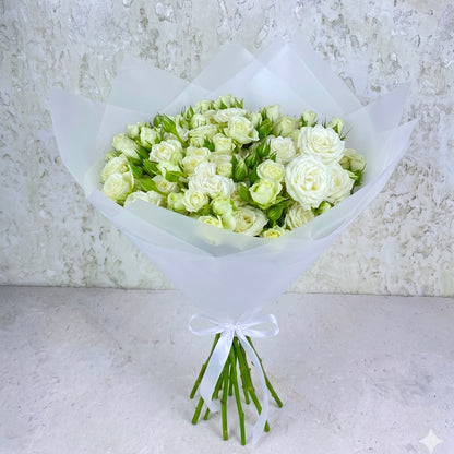 White Baby Roses Bouquet