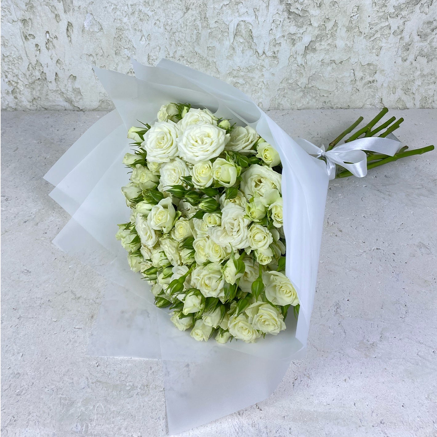 White Baby Roses Bouquet