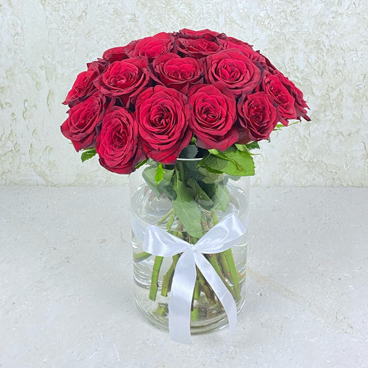 Premium Red Roses Vase