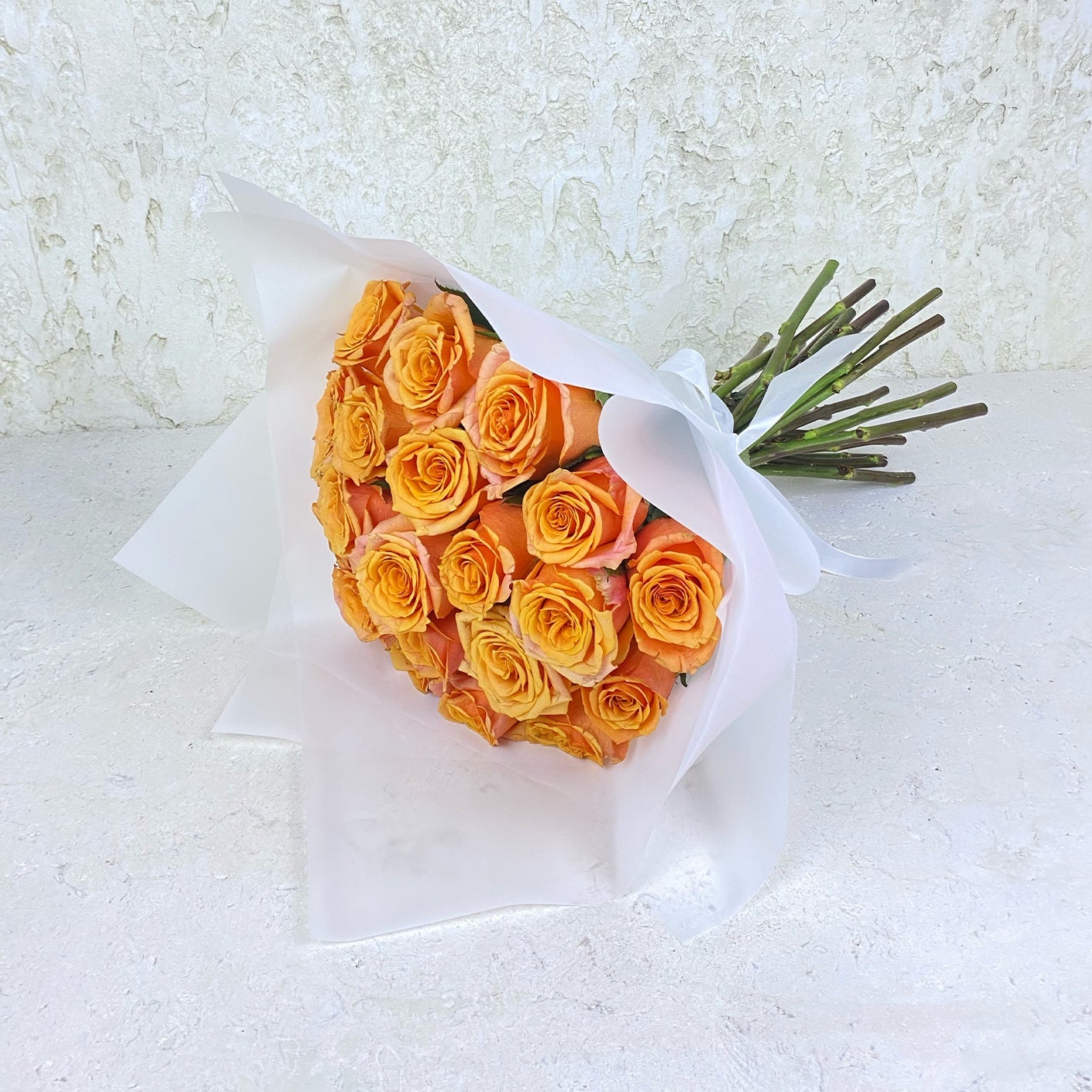 Bright Orange Rose Bouquet
